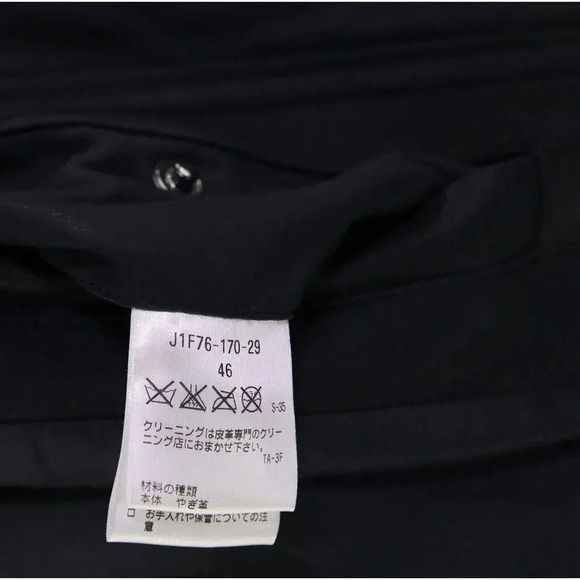 Paul Stuart Navy Blue Goat Leather Motorcycle Bomber Bike Jacket US XS - Picture 9 of 9